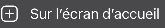 Sur l'écran d'accueil